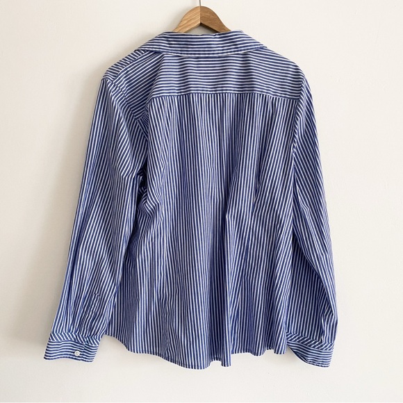 Van Heusen Blue Striped Button Down Shirt, Size XXL - Picture 10 of 10